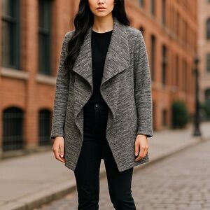 Club Monaco Open Front Tweed Sweater Blazer XS